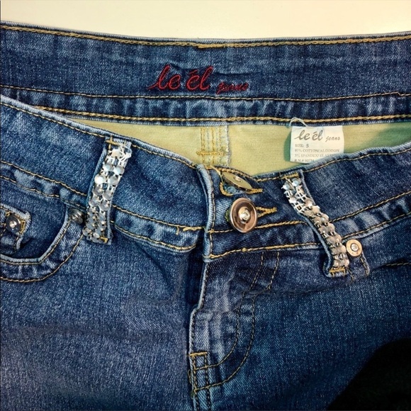 Ripped Jean Army Women’s Mini Skirt with Faux Diamond Studs Size 5 (fits small) - Picture 7 of 9